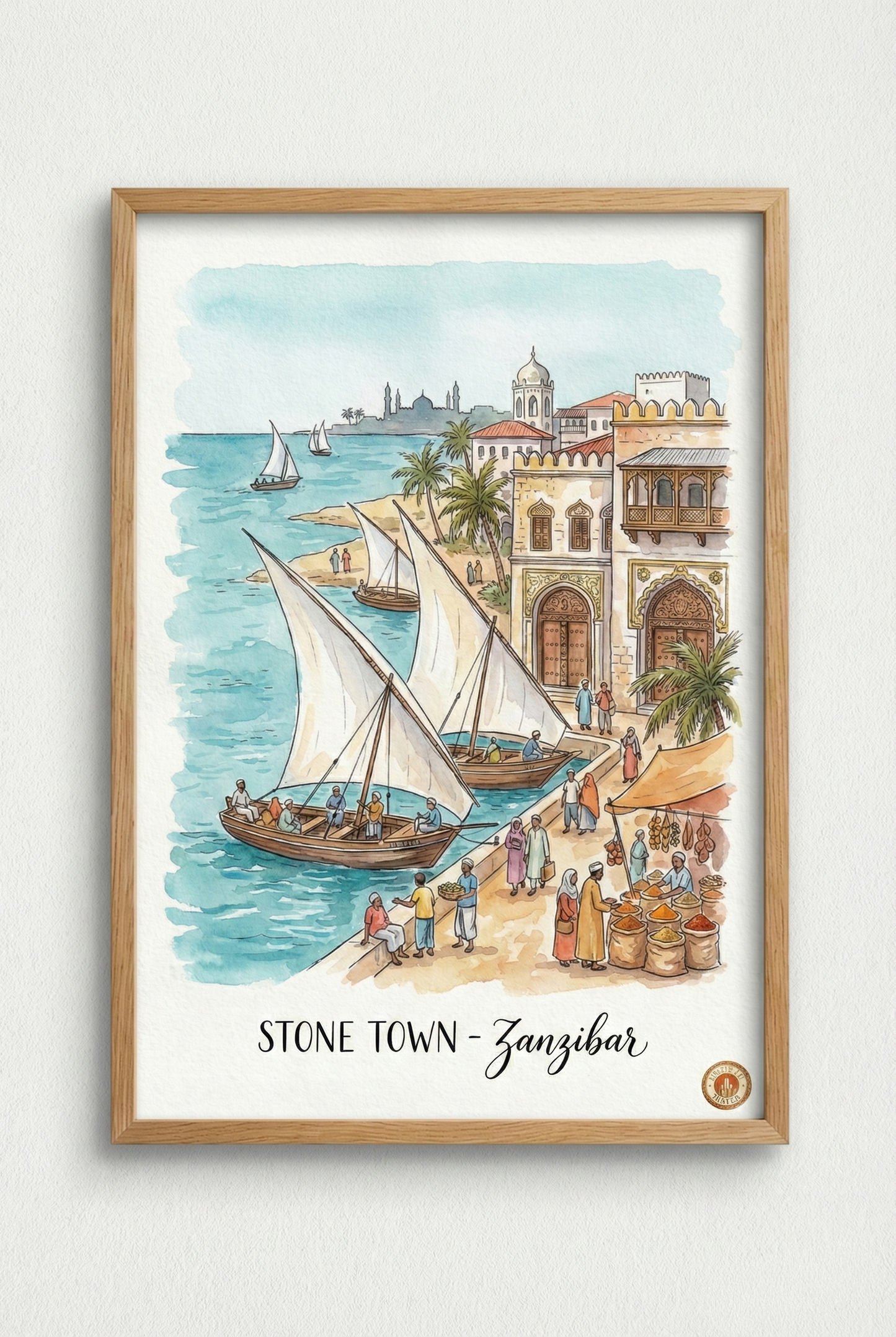 Affiche Aquarelle Limitée - Stone Town
